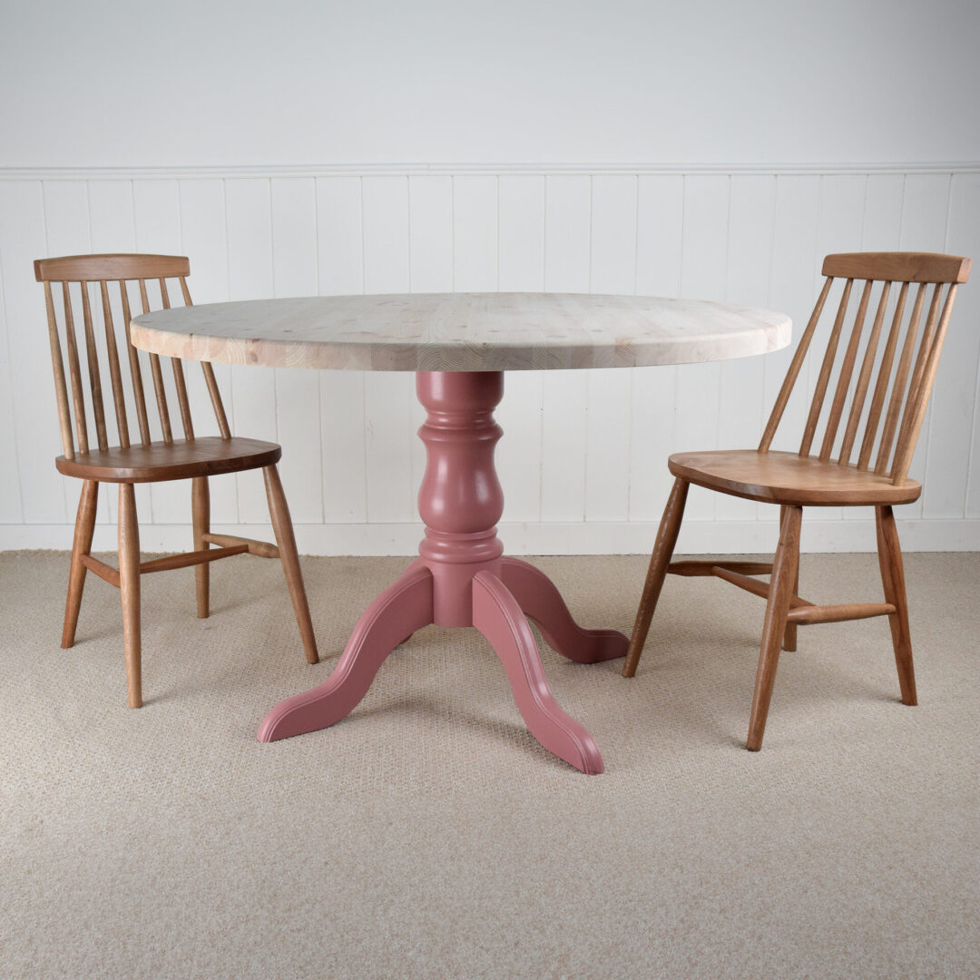Round pine table and chairs best sale